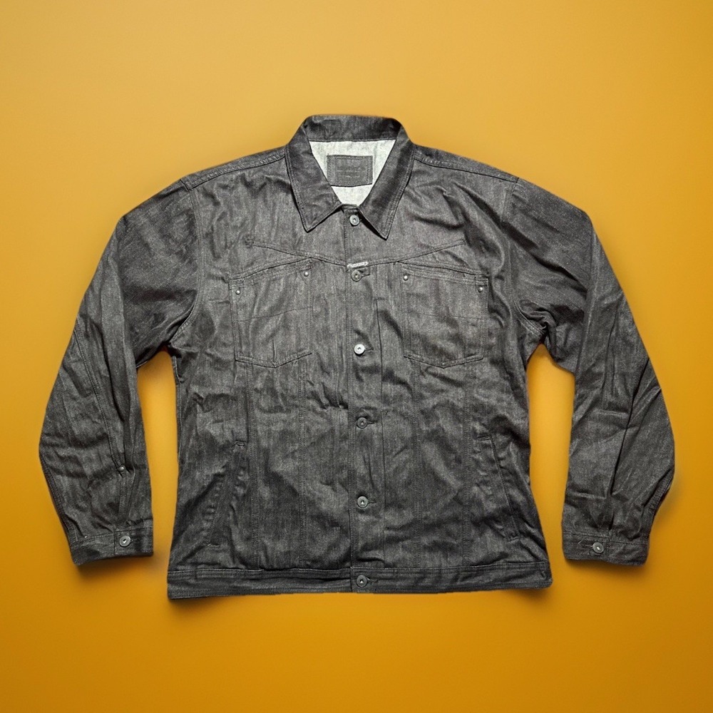 Vintage Marithe Francois Girbaud Black Denim Jean Jacket Men's Sz 4XL